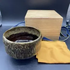⭐️大樋焼？ 茶道具 筒茶碗 江戸時代〜明治時代 古美術品 骨董品 初午茶碗 八代 大樋長左衛門(宗春)作 共箱 鵬雲斎箱書 | 古美術