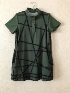 上品グリーンフレンチスリーブチュニックM〜Ｌサイズ