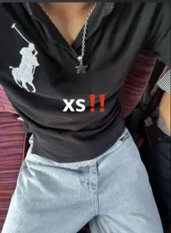 Polo Ralph Laurenビッグポニー ブラック XS 短丈 y2k