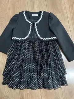 フォーマルドレス 110cm ドット柄