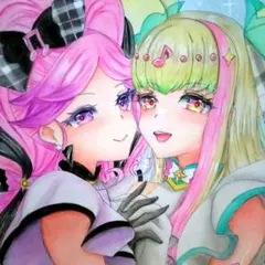 手描きイラスト【ズキューンキッス】