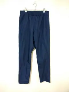 アディダス　ナイロンパンツ　美品　レディースL　ネイビー　裾ジッパー　3ライン