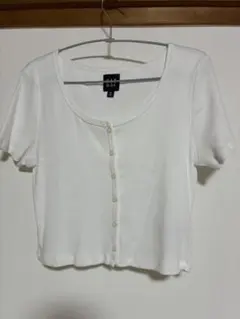 GAP リブ 半袖 カットソー ホワイト M