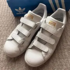 adidas アディダス スタンスミス FX5508 金ロゴ 白 ベルクロ - メルカリ