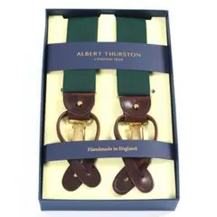 【正規品】 THURSTONダークブラウンY型サスペンダー新品箱付き 正規品】ALBERT THURSTONダークブラウンY型サスペンダー新品箱付き