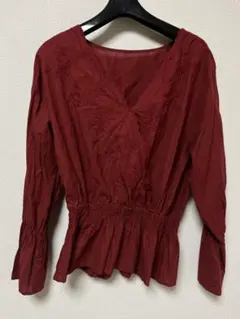 【新品未使用】刺繍トップス レースブラウス