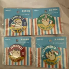h*n様 ちいかわminiso 猛暑の夏　バッジ　シーサー　くりまんじゅう　ラッ
