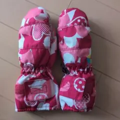 ミトン型　ピンクのドット柄手袋 15cm　耐水手袋