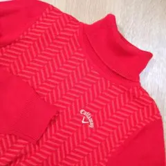 Callaway キャロウェイ ヘリンボーンタートルネックニット
