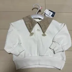 アイボリー襟付きトレーナー 90cm