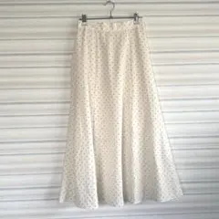 匿名配送！earth music&ecologyドット柄フレアロングスカート