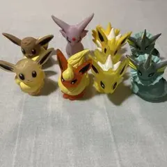 ポケモンキッズ　指人形　イーブイ進化系8体セット　クリア2体あり