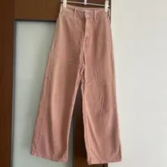 ZARA ピンクデニム　ワイドパンツ