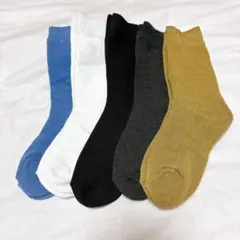 残り1点❣️靴下レディース冬くつした5足セット高い靴下の先 防寒保温 防菌防臭