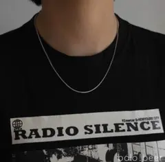 ステンレス スネークチェーンネックレス シルバー シンプル 韓国 アクセサリー