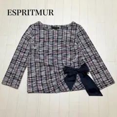 ESPRITMUR チェック柄　トップス　リボン　ウォッシャブル　M カジュアルのサムネイル