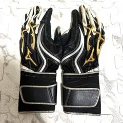 ミズノプロ バッティング手袋 パワーアークライン 黒 25cm