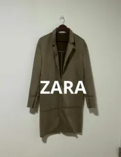 ZARA ザラ フェイクスエード チェスターコート Ｍ キャメル