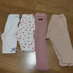 80cm　ベビー ボトムス ズボン　4枚　女の子　保育園　まとめ　レギンス