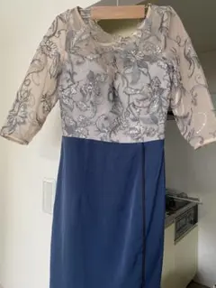 値下OKシースルー刺繍ドレススパンコールビジュー