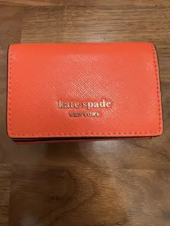 【ほぼ未使用】kate spade 三つ折り財布 レッド　正規品