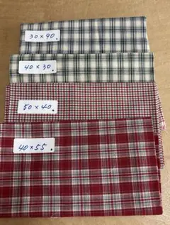 チェック柄　4枚　⭐︎142