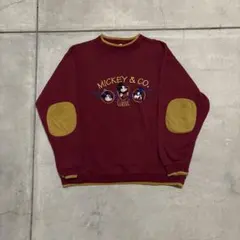 希少 90’s DisneyVINTAGE スウェット 刺繍タグ ミッキーロゴ