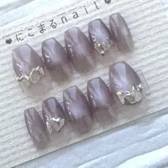メルカリ便 ネイルチップ 現品 マグネット フレンチちゅるん ネイルNO.437