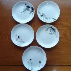 大倉陶園　源氏物語　銘々皿 （桐壺／空蝉／須磨／紅葉賀／東屋） 直営店限定＞源氏物語「桐壺」 15cm銘々皿