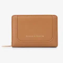 財布 ブラウン コンパクト 多機能 大容量 レディース PUレザー かわいい