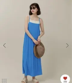 ロペピクニック ワンピース ブルー カットジャガード