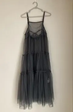 チュールキャミワンピース　Mサイズ　グレー