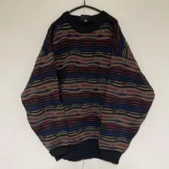 値下げSEVEN OAKS カラフルニットセーター 90年代 - メルカリ