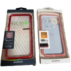 ほぼ新品 iPhone 11 5.8インチ グラスシェルカバー 赤 フレーム