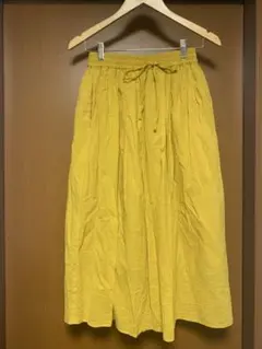 【未使用】ショコラフィネローブ ロングスカート　イエロー　フリーサイズ