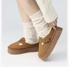 Dedes ムートンブーツ 厚底 ブラウン