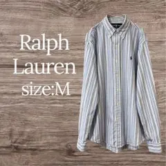 Ralph Lauren 【M】ボタンダウンシャツ・ラルフローレン・ストライプ