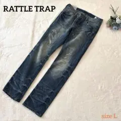 【RATTLE TRAP ラトルトラップ】デニムパンツ　ダメージ ヒゲ加工デニム