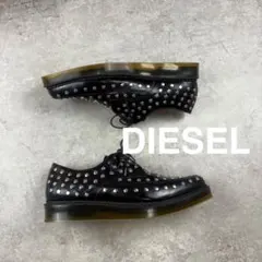 美品　DIESEL ディーゼル　スタッズ　レザー　クリアラバーソール　43 黒のサムネイル