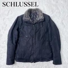 SCHLUSSEL ブラック　ファージャケット　y2k 00s ブルゾンのサムネイル