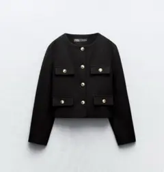 2025年最新】ゴールドボタンクロップドジャケット zaraの人気アイテム