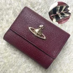 美品 ヴィヴィアンウエストウッド 折り財布 L字ファスナー ワインレッド
