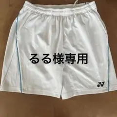 美品 YONEX ホワイトハーフパンツ JP L
