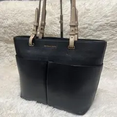 マイケルコース　トートバッグ　肩掛け　ブラック　レザー