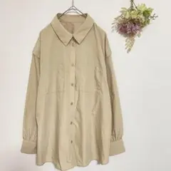 VIS 2way ブラウス　長袖　ノースリーブ　ベージュ　シャツ　ビス