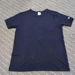 Champion ポケット付きTシャツ ネイビー 160サイズのサムネイル
