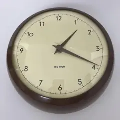 M's Style ブラウン壁掛け時計