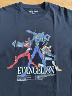 未使用　ユニクロ／エヴァンゲリオン Tシャツ ／Lサイズ ブラック
