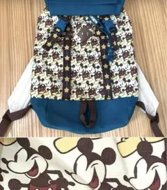 東京ディズニーリゾート公式　ミッキーマウス　レトロ　青　リュック