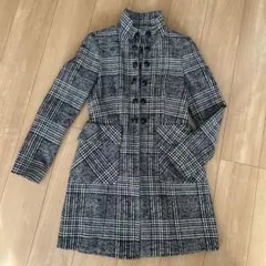 ZARA BASIC チェック柄ロングコート　S